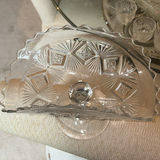 Crystal punch bowl set with pedestal and matching cups - thumbnail 6 of 7