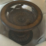 Round Glass-Top Dining Table with Slipcovered Chairs - thumbnail 6 of 7