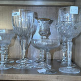 Assorted glassware: champagne flutes, wine glasses, goblets, and a crystal pitcher - thumbnail 2 of 8