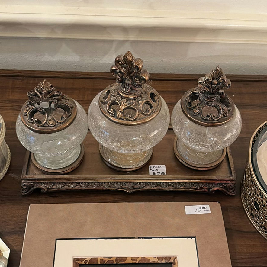 Assorted decorative antiques and home decor items - image 5 of 8