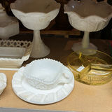 White embossed ceramic serving dishes and compotes - thumbnail 4 of 5