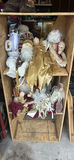 Assorted Christmas Decorations: wreath, brass centerpiece, and figurines - thumbnail 5 of 9