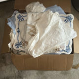 Box of assorted fabrics and lace - thumbnail 1 of 5