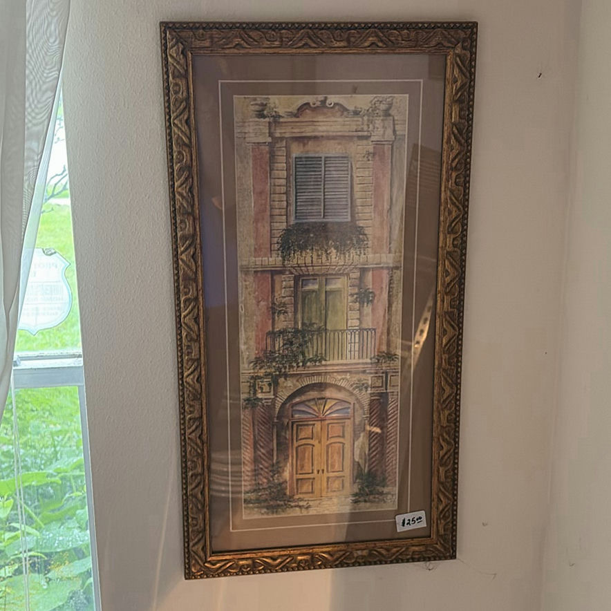 Assorted framed art prints and a standing mirror - image 3 of 7