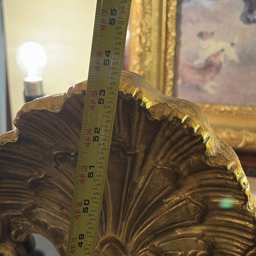 Ornate gold-framed wall mirror - image 3 of 5