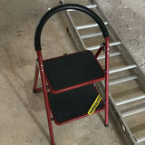 Aluminum extension ladder and red folding step stool - thumbnail 6 of 6