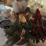 Christmas centerpiece with Santa figurine - thumbnail 1 of 4