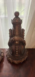 Pair of carved wooden lamp bases - thumbnail 3 of 4