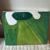 Framed memorial photograph, abstract canvases, and vintage vinyl records - thumbnail 4 of 11