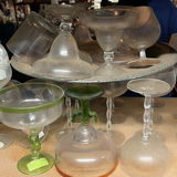 Frosted glass stemware and assorted glassware with a vintage appliance - thumbnail 6 of 9