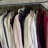 Fabric wardrobe with hanging clothes and hats - thumbnail 2 of 6
