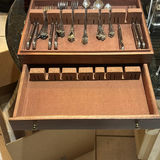 Ornate silverware set in a two-tier wooden storage case - thumbnail 4 of 5