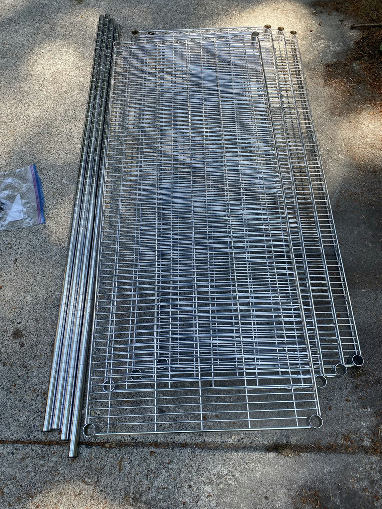 Stainless Shelving disassembled for easy pickup - image 2 of 3