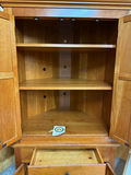 Vintage Tom Seely Solid Wood Corner Media Cabinet - thumbnail 3 of 5