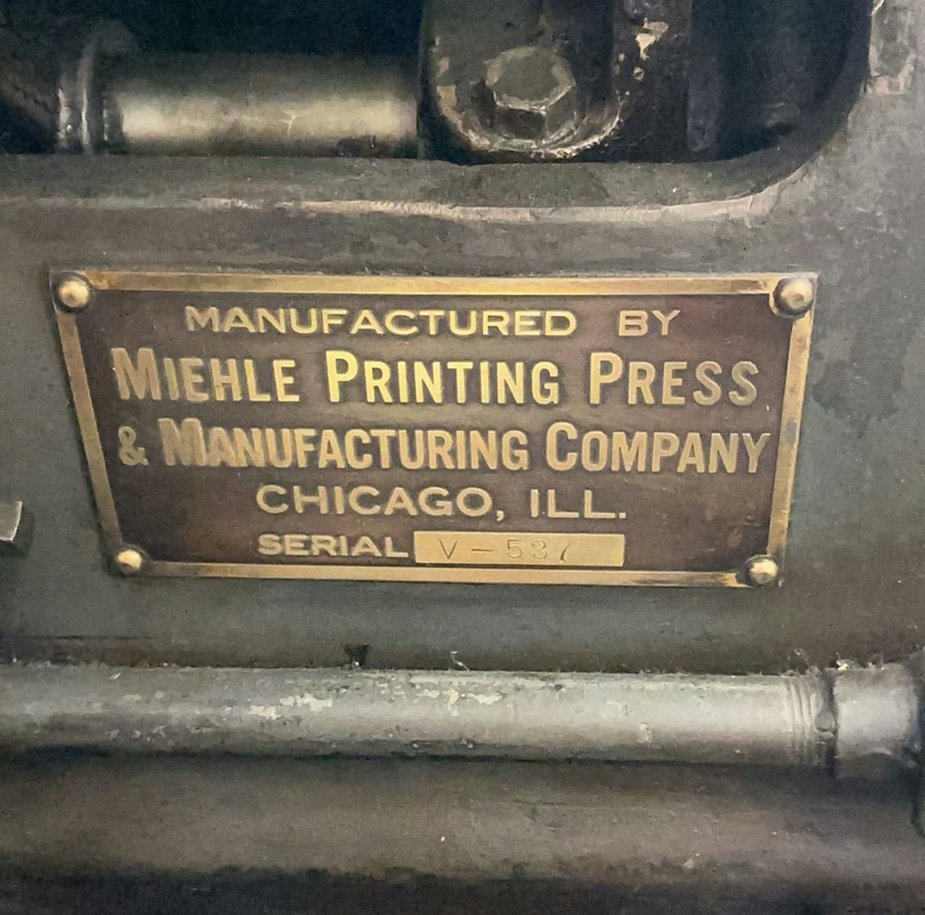Mid-Century Miehle Vertical Printing Press - image 5 of 10