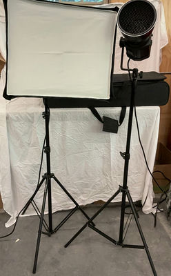 Pair Of Professional Bowens Light stands With Lights And Extras - Image 1 of 14