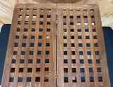 Devon Solid Teak Folding Lattice Side Table - thumbnail 4 of 5