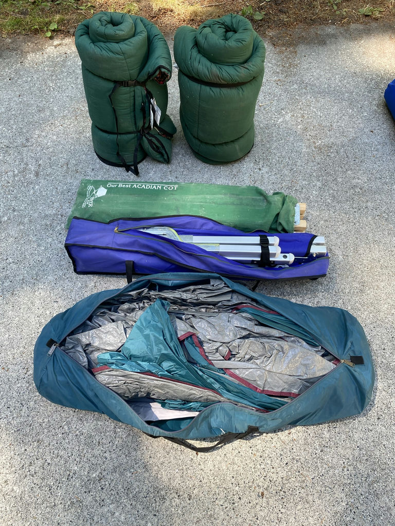 Camping Lot With Cots & Tent - image 1 of 8