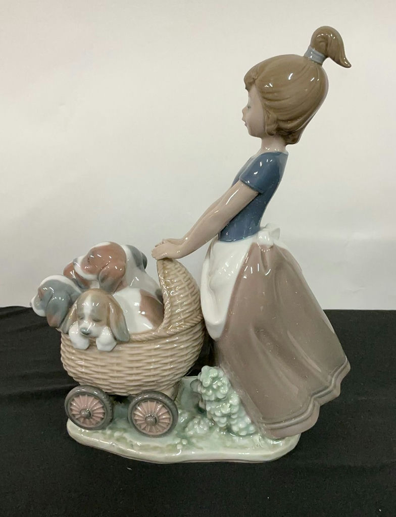 Lladro Girl With Puppies - image 2 of 6