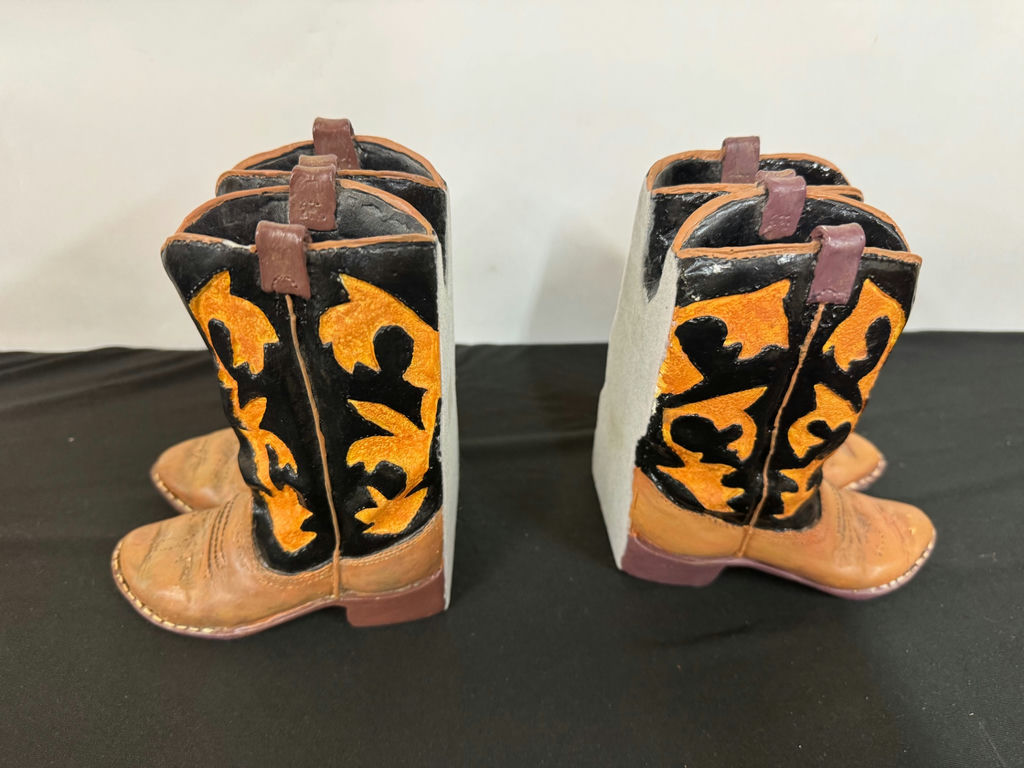 Anchor marble and decorative cowboy boots bookends - image 4 of 5