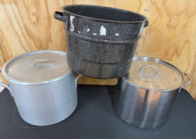 Assorted Crab Pots and Cookware (enamel, aluminum, stainless steel) - Image 1 of 6