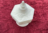 Milk glass tableware collection with lidded bowls, goblets, and a compote - thumbnail 8 of 12
