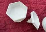 Milk glass tableware collection with lidded bowls, goblets, and a compote - thumbnail 9 of 12