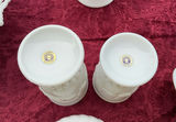 Milk glass tableware collection with lidded bowls, goblets, and a compote - thumbnail 7 of 12