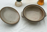 Blown Glass Roosters, Amber Dish And Ceramic Baking Dish - thumbnail 3 of 11