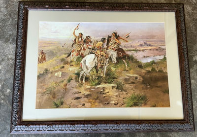 Framed Charles Russell Print, - Image 1 of 3