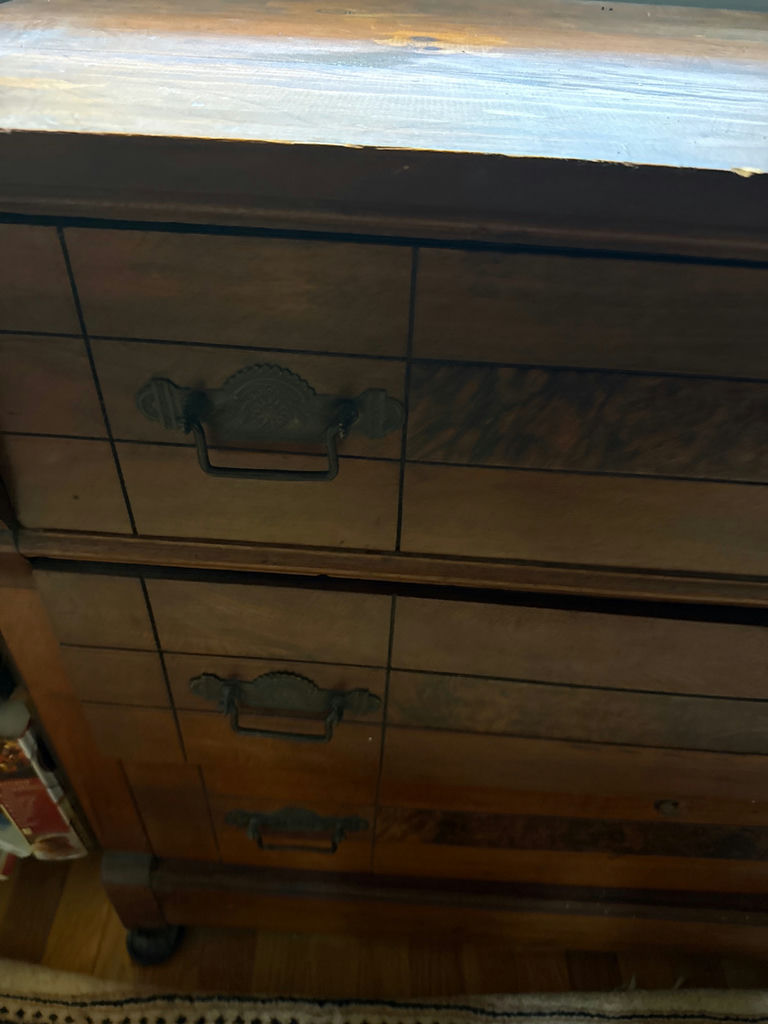 Vintage wooden chest of drawers - image 3 of 4