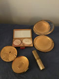 Gold-toned vintage makeup compacts and vanity case - thumbnail 2 of 2