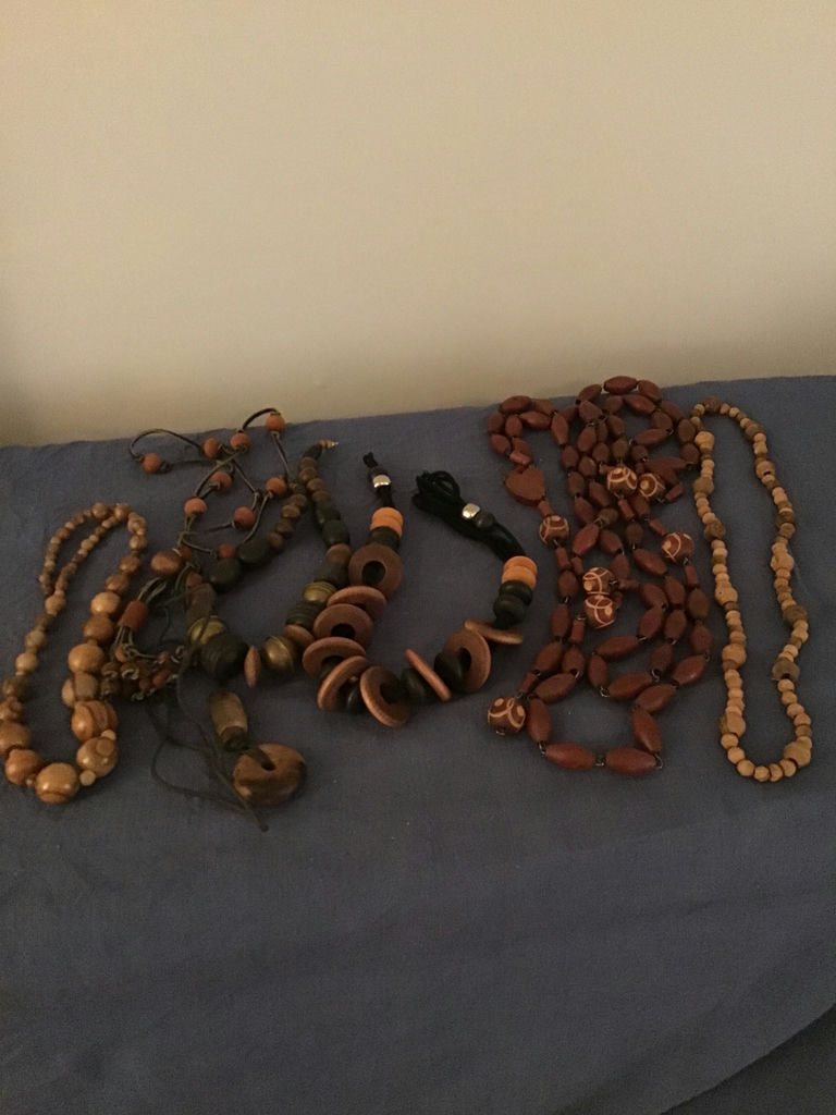 Assorted wooden bead necklaces - image 1 of 3