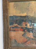 Framed rustic landscape painting - thumbnail 2 of 3