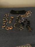 Assorted black and gold jewelry set (necklaces, earrings, rings, bracelets) - thumbnail 1 of 3