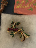 Beaded necklaces, parrot brooch, and embroidered bag - thumbnail 3 of 3