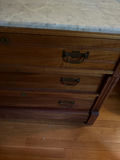 Wooden dresser with marble top - thumbnail 2 of 3