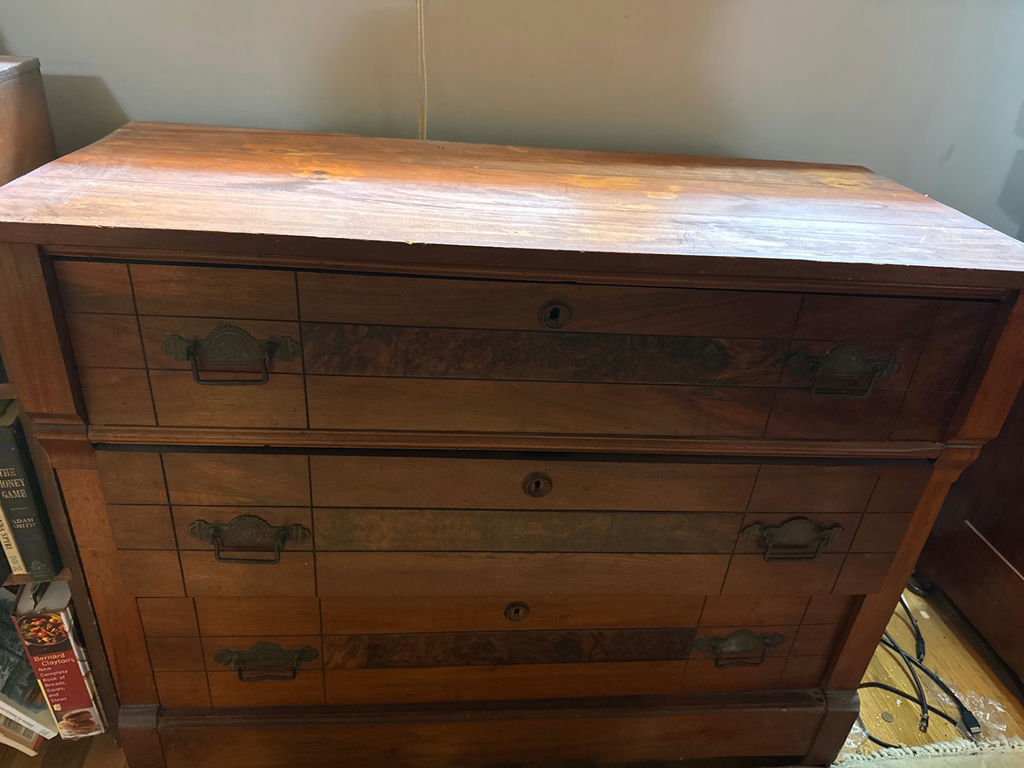 Vintage wooden chest of drawers - image 1 of 4