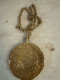 Accessocraft coin Gold-toned round pendant necklace with crest - thumbnail 3 of 3