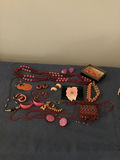 Pink and Red Costume Jewelry Collection - thumbnail 1 of 3