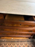 Antique marble-topped wooden dresser - thumbnail 3 of 4