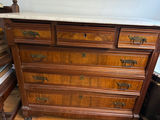 Antique marble-topped wooden dresser - thumbnail 1 of 4