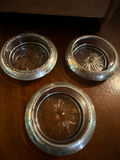 Wooden organizer with metal-rimmed glass coasters - thumbnail 2 of 3