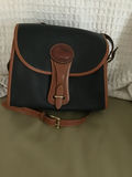 Navy blue Dooney and Bourke Leather Bag with Brown Trim - thumbnail 1 of 2