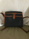 Navy blue Dooney and Bourke Leather Bag with Brown Trim - thumbnail 2 of 2