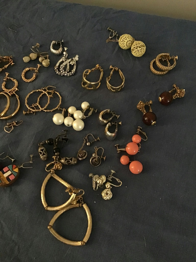 A collection of Vintage earrings with screw backs - image 3 of 3