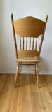 Set Of Four Vintage Press Back Solid Oak Chairs - thumbnail 4 of 6