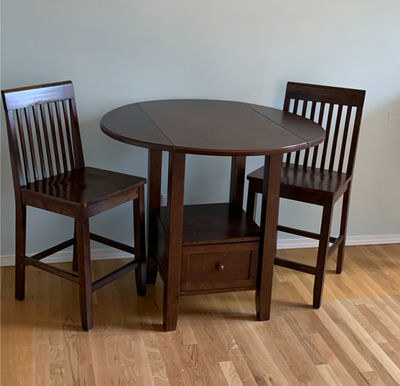 Pub Table With Two Chairs - Image 1 of 8