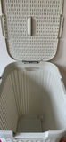 Plastic Hamper, Handheld Steamer And Small Quilts - thumbnail 3 of 7