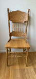 Set Of Four Vintage Press Back Solid Oak Chairs - thumbnail 5 of 6